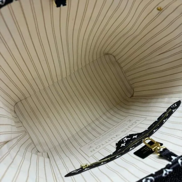 100% Authentic Louis Vuitton Neverfull W/Pouch Leather Tote Bag - Picture 16 of 16